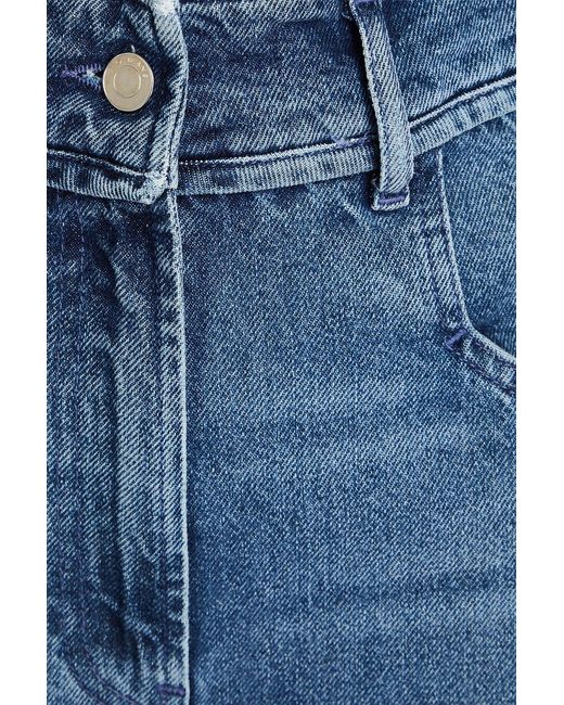 IRO Blue Faded High-rise Cargo Jeans