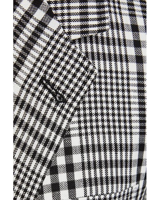 Thom Browne Gray Gingham Linen Blazer for men