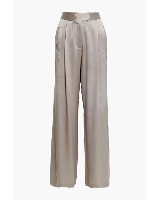 Michelle Mason Pleated Silk-charmeuse 
