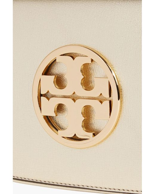 Tory Burch Natural Reva Leather Clutch