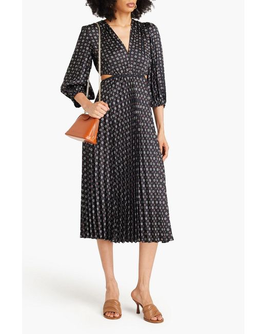 Sandro Black Midi Dress Polyester