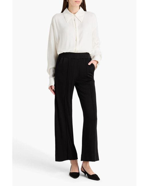 Jil Sander Black Satin-Jersey Track Pants