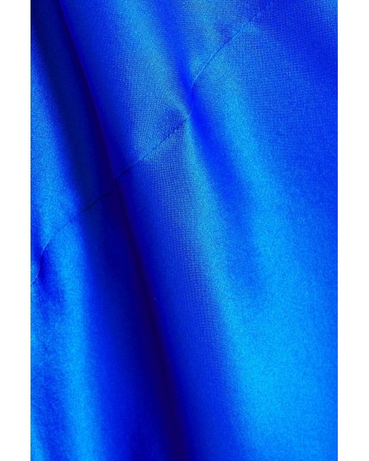Nicholas Blue Presley Draped Silk-satin Gown