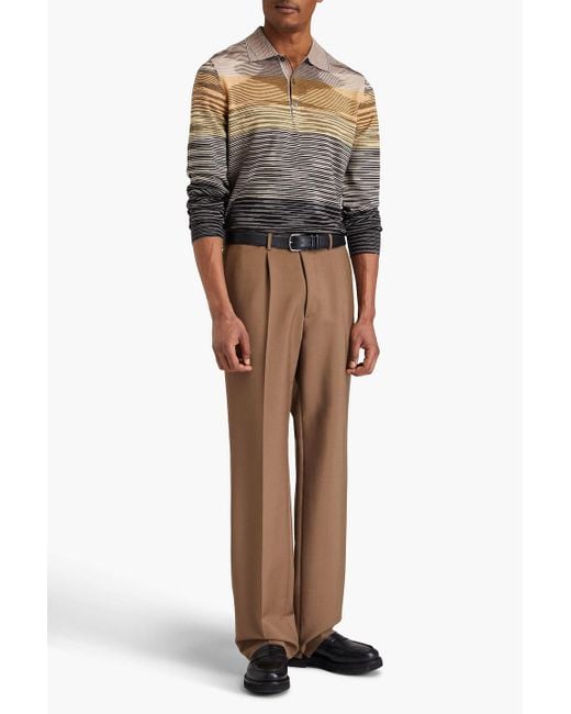 Missoni Pullover aus wolle in space-dye-optik mit polokragen in Gray für Herren