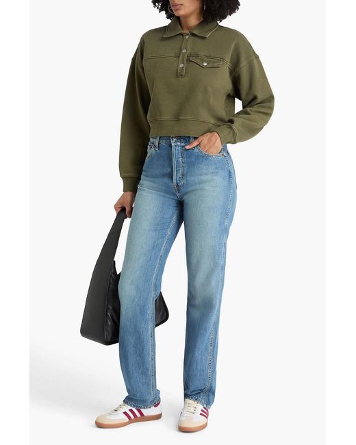 Re/done Blue 90S High-Rise Straight-Leg Jeans