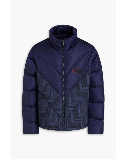 Missoni Blue Quilted Printed Shell Jacket for men