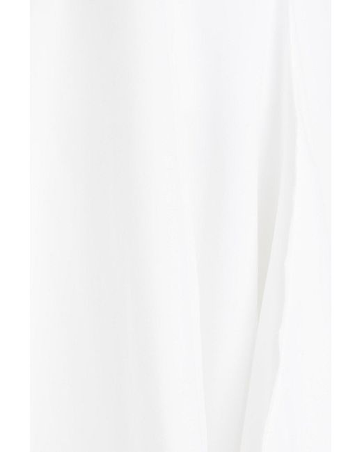 Victoria Beckham White Midikleid aus popeline aus einer baumwollmischung