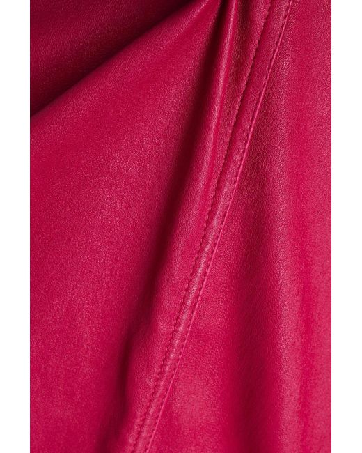 Rick Owens Pink Trägerlose robe aus leder