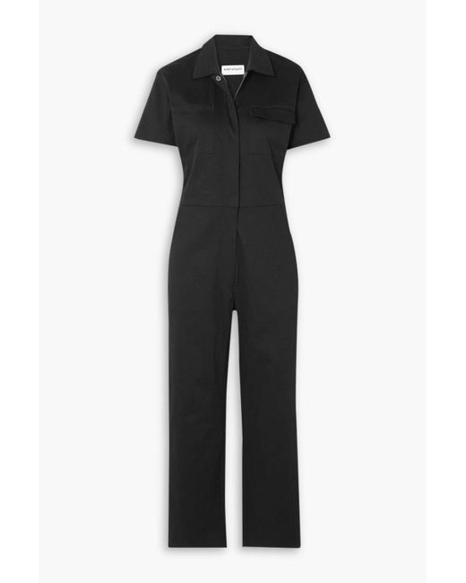 Rivet Utility Black Worker Cotton-blend Twill Jumpsuit