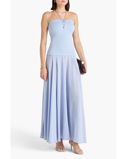 esse studios issia strapless silk organza trimmed crepe dress ESSE Studios Issia Strapless Silk Organza-trimmed Crepe Mini Dress - 46376663162918436