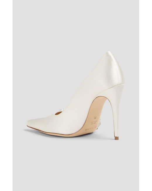 Magda Butrym Metallic Pumps aus satin mit verzierung