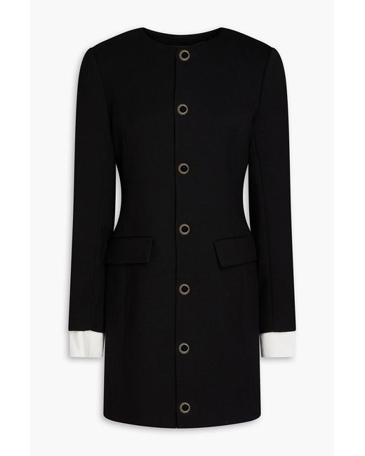 FRAME Black Twill Mini Dress