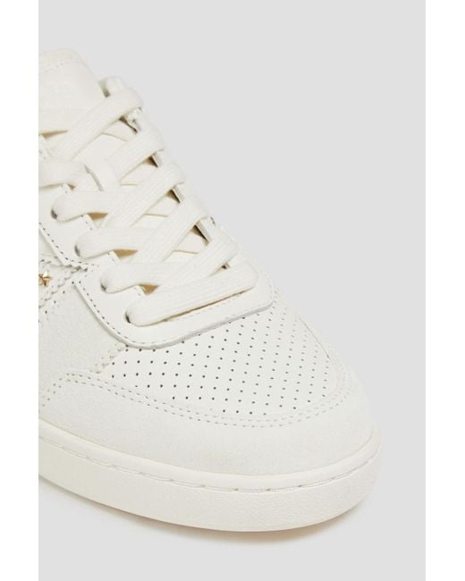 Maje White Sneakers aus veloursleder mit nieten