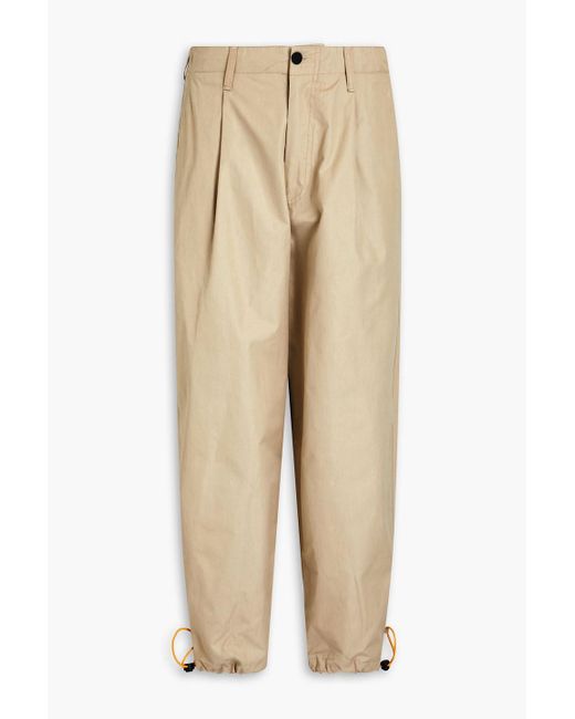 Emporio Armani Natural Tapered Cotton Pants for men