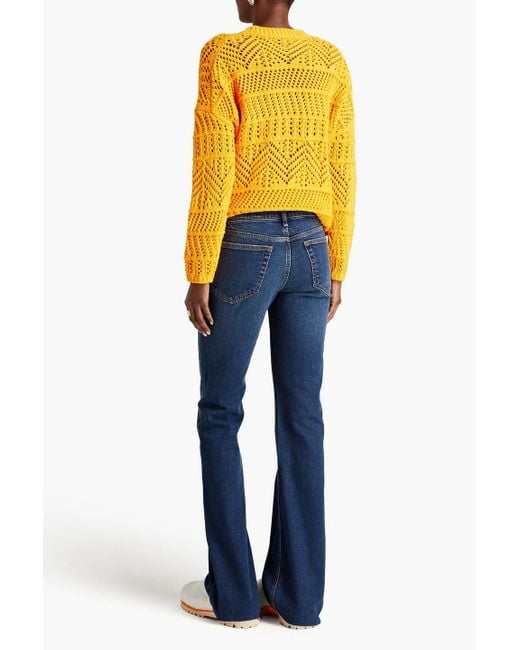 Rag & Bone Blue Kinsely Mid-rise Flared Jeans