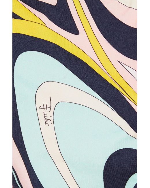 Emilio Pucci Blue Printed Low-rise Bikini Briefs