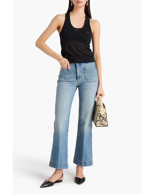 Victoria Beckham Blue Alina High-Rise Flared Jeans