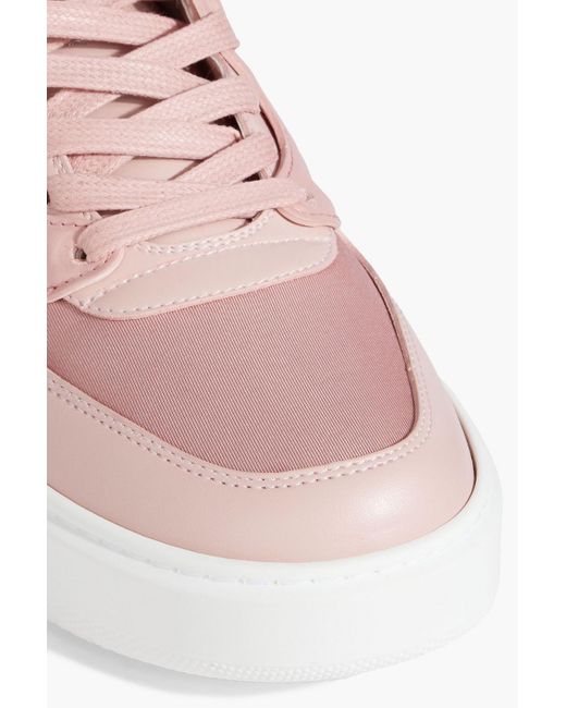 Stella McCartney Pink S-wave 1 Quilted Faux Leather And Canvas Sneakers