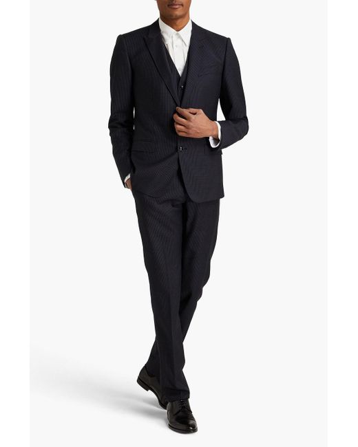 Dolce & Gabbana Bedruckter anzug aus wolle in Blue für Herren