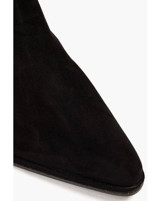 Sergio Rossi Black Suede Ankle Boots