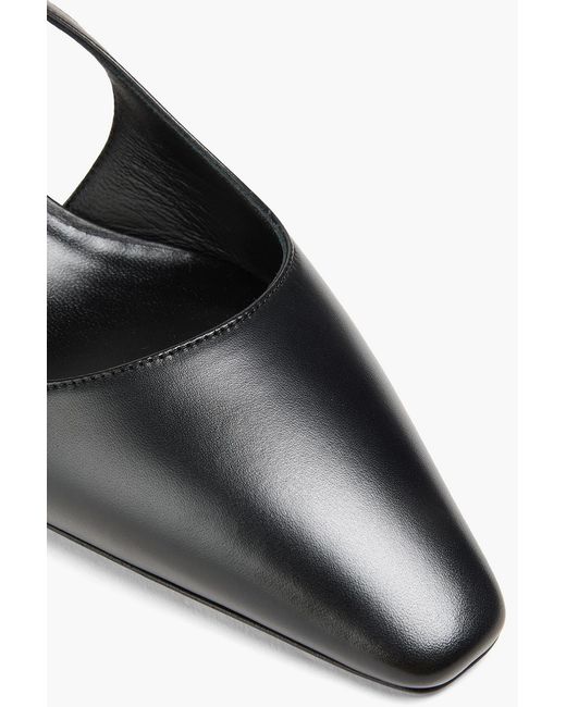 Versace Black Medusa Embellished Patent-Leather Slingback Pumps