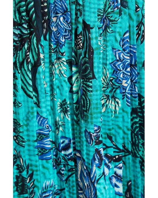 Ulla Johnson Blue Jessie Printed Cotton-poplin Midi Dress
