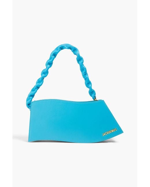 Jacquemus Blue La Vague Curvy Leather Shoulder Bag