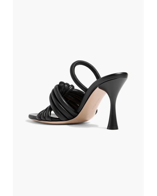 Gianvito Rossi Black Ottavia Twisted Leather Mules