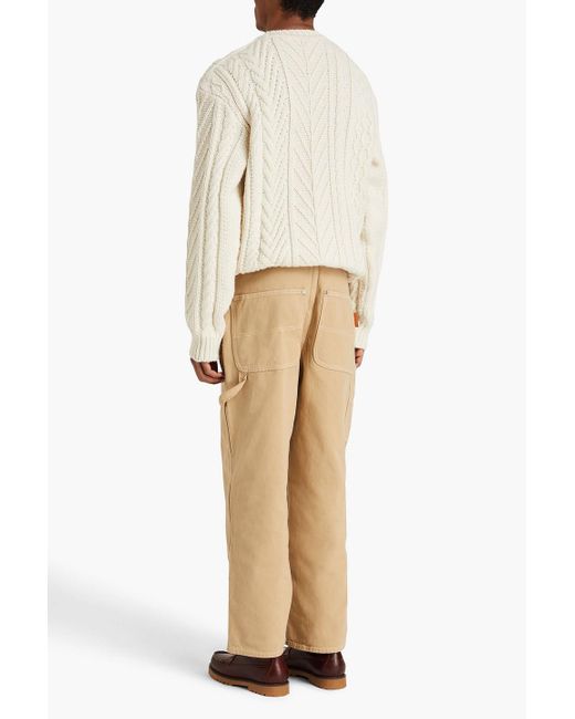 Sandro Natural Cotton-gabardine Pants for men