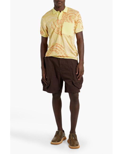 Jacquemus Brown Croissant Cotton Cargo Shorts for men