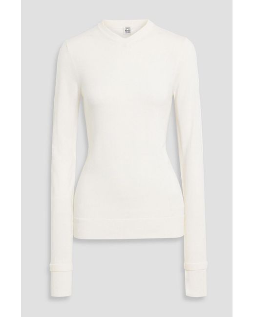 Totême White Wool Sweater