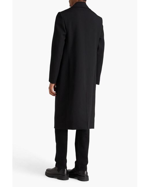 Dunhill Black Wool-Blend Twill Coat for men