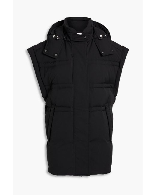 IRO Black Rove Quilted Shell Hooded Vest
