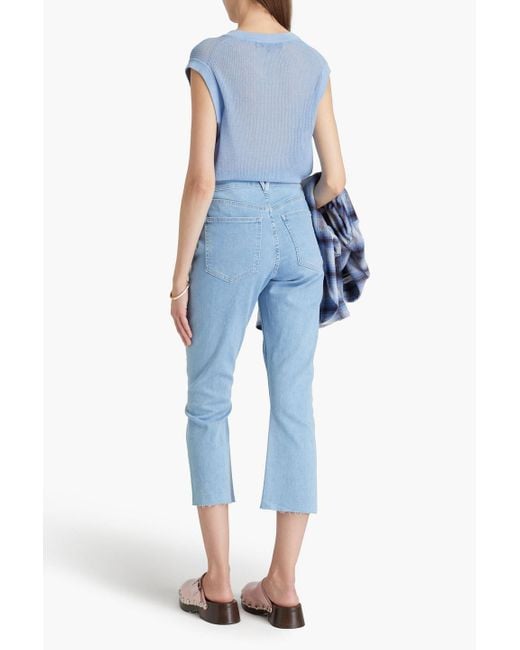 Veronica Beard Blue Carly High-rise Kick-flare Jeans