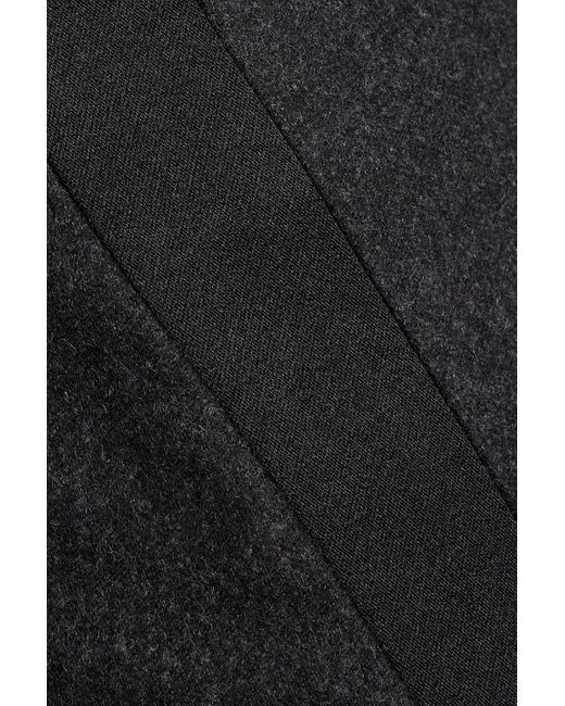 A.L.C. Black Skirt-Effect Wool-Blend Flannel Shorts