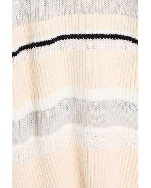 Proenza Schouler Natural Judy gestreifter pullover aus rippstrick