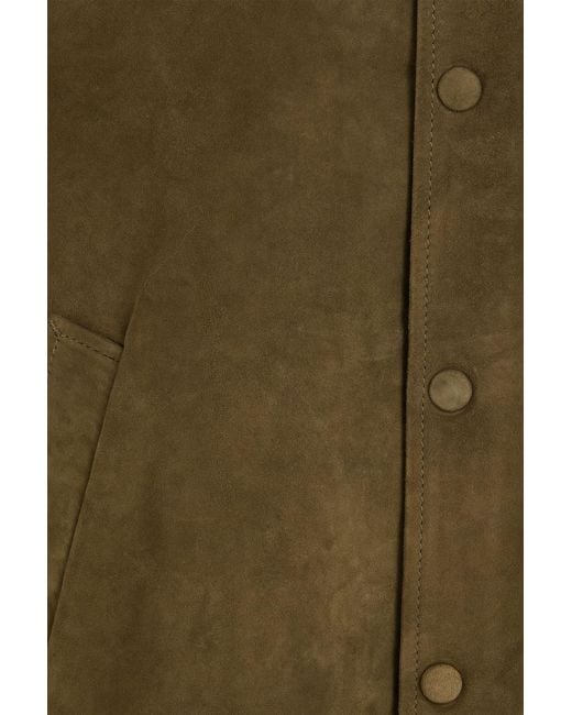 Officine Generale Green Silas Suede Jacket for men