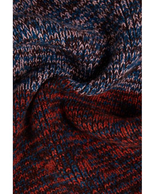 Paul Smith Purple Marled Wool Scarf for men