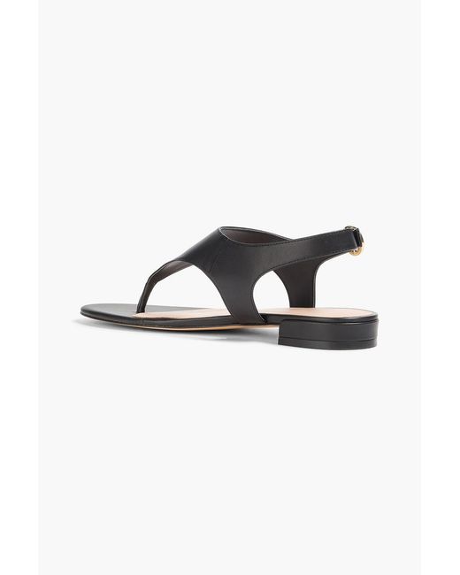 Stuart Weitzman Black Santorini Leather Slingback Sandals