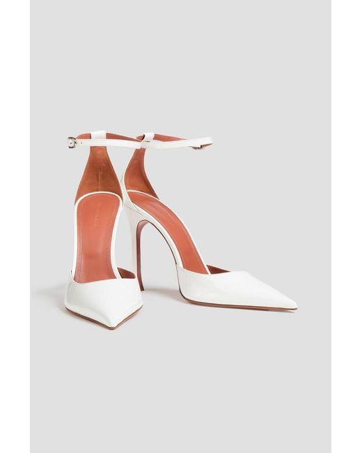 AMINA MUADDI White Kim 105 Patent-leather Pumps