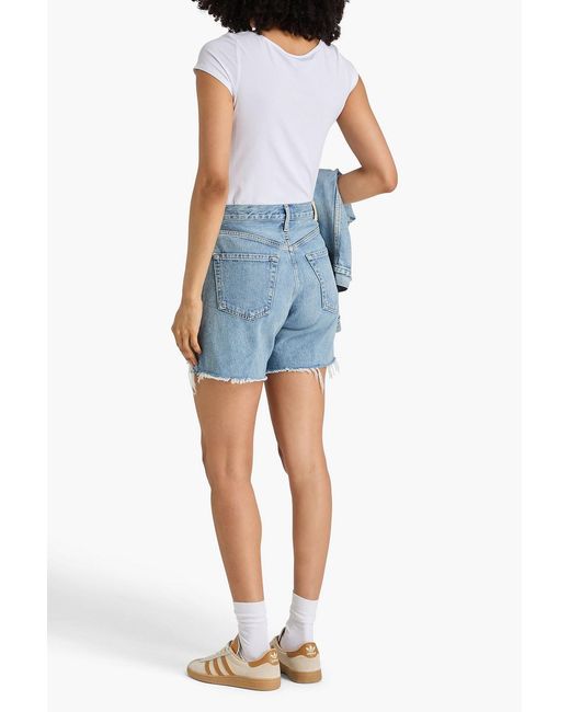 Citizens of Humanity Blue Marlow Distressed Denim Shorts