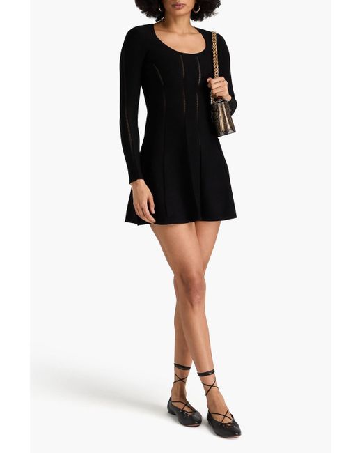 Zimmermann Black Minikleid in pointelle-strick