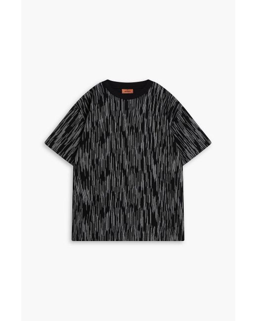 Missoni Black Space-dyed Wool-blend T-shirt for men