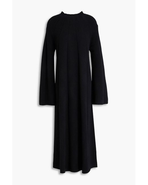 Joseph Black Wool-blend Midi Dress