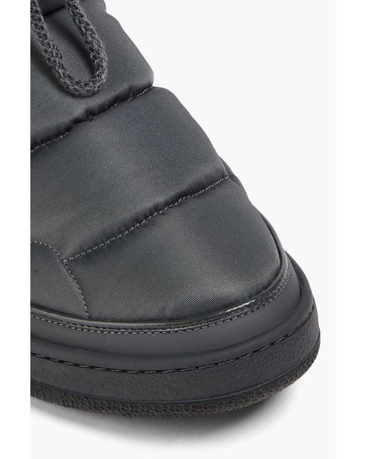Lanvin Black Quilted Shell Snow Boots for men