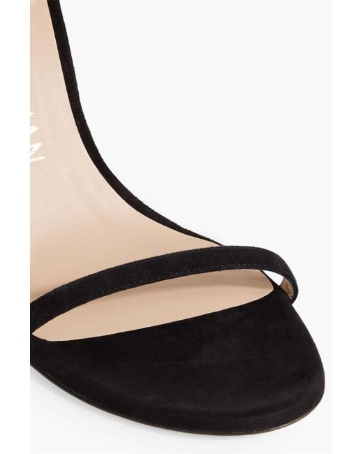 Stuart Weitzman White Suede Sandals