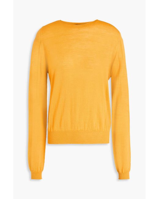 Rick Owens Yellow Wool Sweater