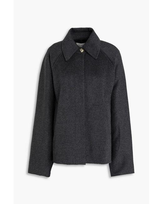 Loulou de Saison Black Camila Wool And Cashmere-Blend Felt Coat