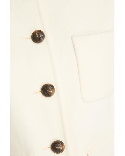 Veronica Beard Natural Lyssa Wool-Blend Felt Jacket