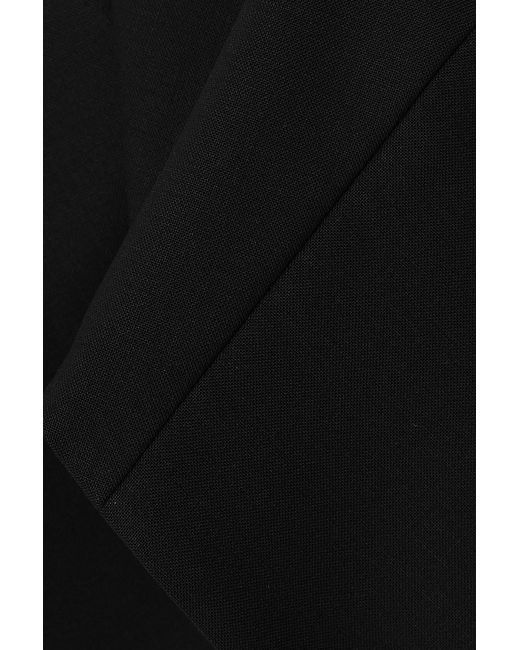 Gauchère Black Cropped Wool-blend Halterneck Top